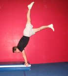 Improper shoulder angle for a handstand